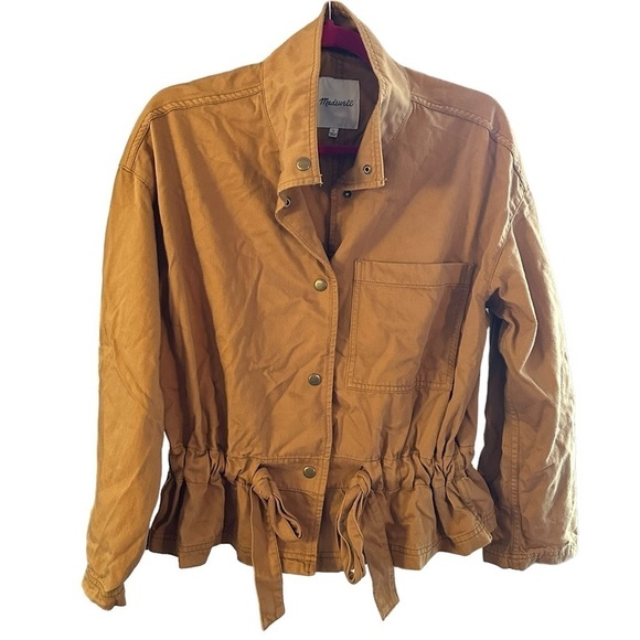 Madewell Southlake Military Jacket Dark Sahara size Small Style H8497 - Picture 3 of 8